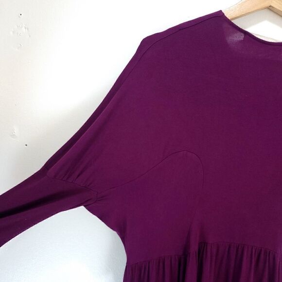 Nicole Bridger Vancouver Mulberry Asymmetrical Jersey Slow Fashion Dress - Picture 6 of 8